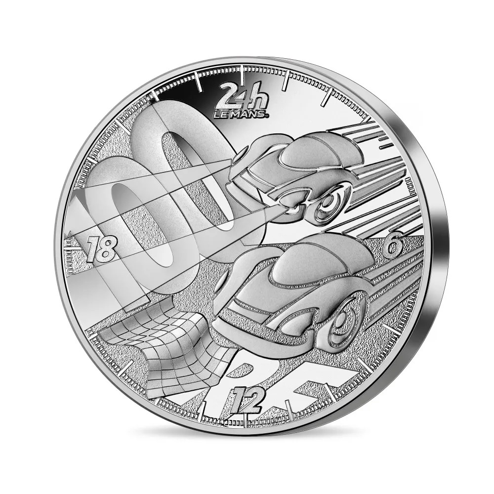(EUR07.Proof.2023.10041375650000) 50 euro France 2023 Proof silver - 24 Hours of Le Mans Obverse (zoom)