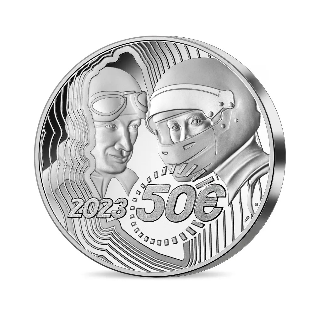 (EUR07.Proof.2023.10041375650000) 50 euro France 2023 Proof silver - 24 Hours of Le Mans Reverse (zoom)