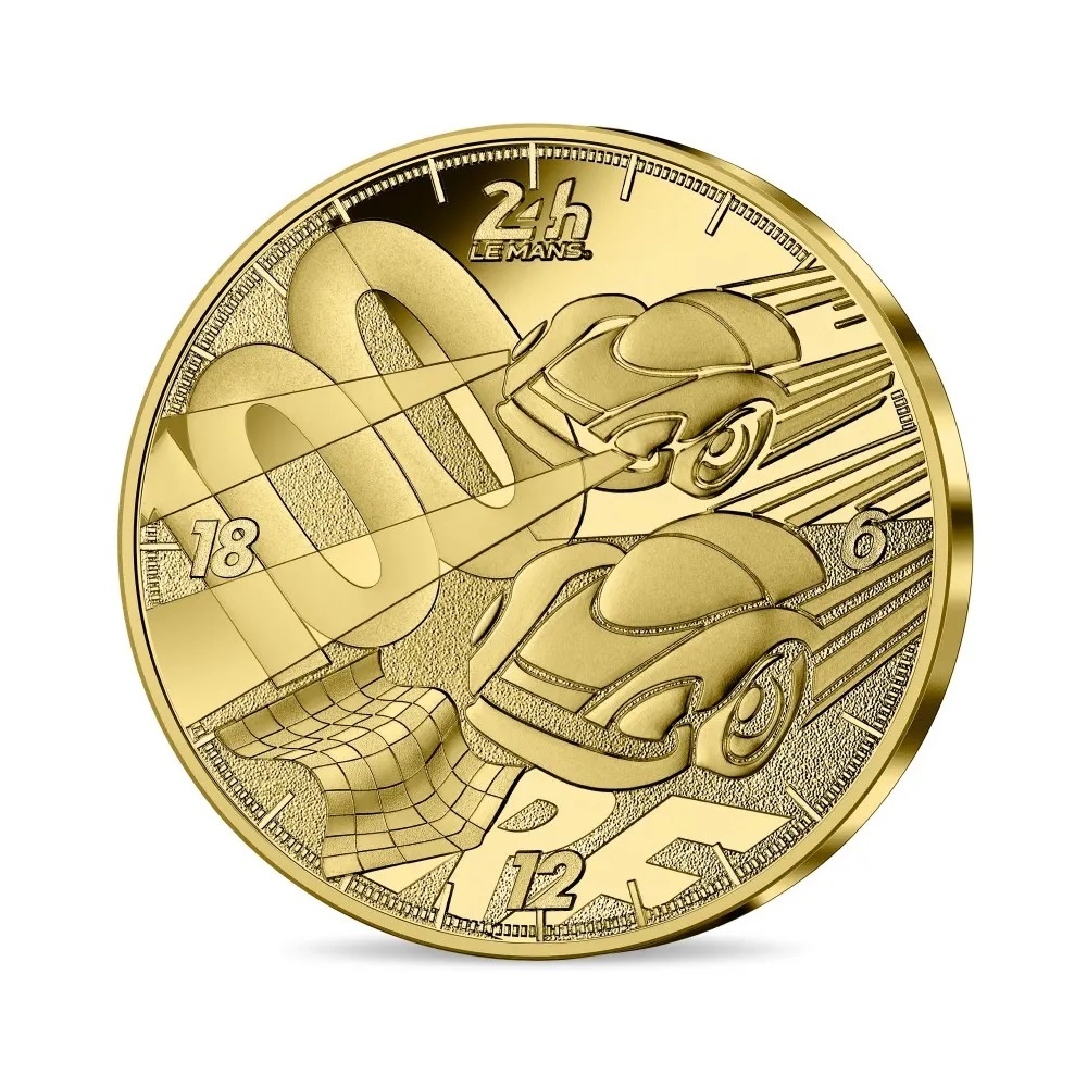 (EUR07.Proof.2023.10041375660000) 50 euro France 2023 Proof gold - 24 Hours of Le Mans Obverse (zoom)
