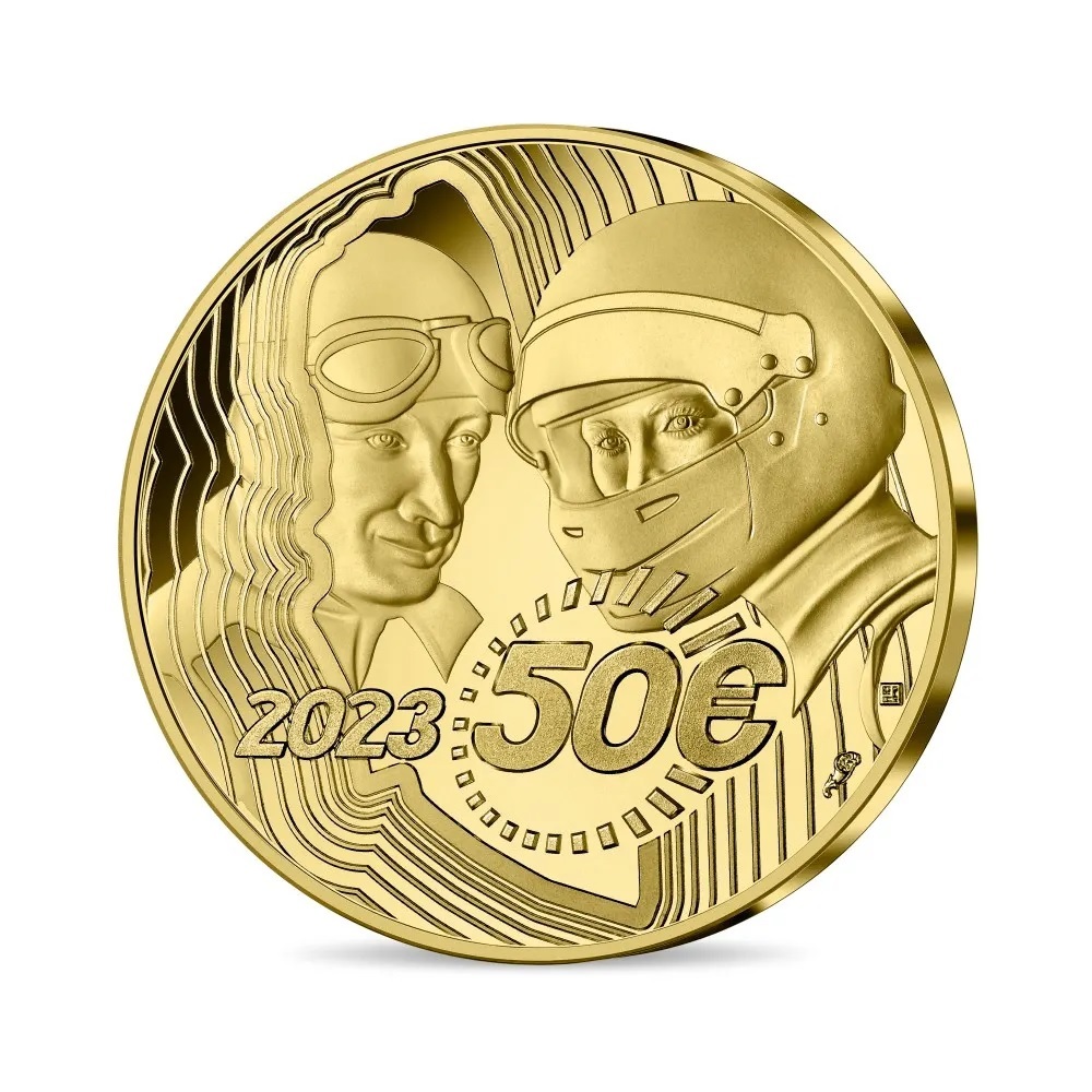 (EUR07.Proof.2023.10041375660000) 50 euro France 2023 Proof gold - 24 Hours of Le Mans Reverse (zoom)