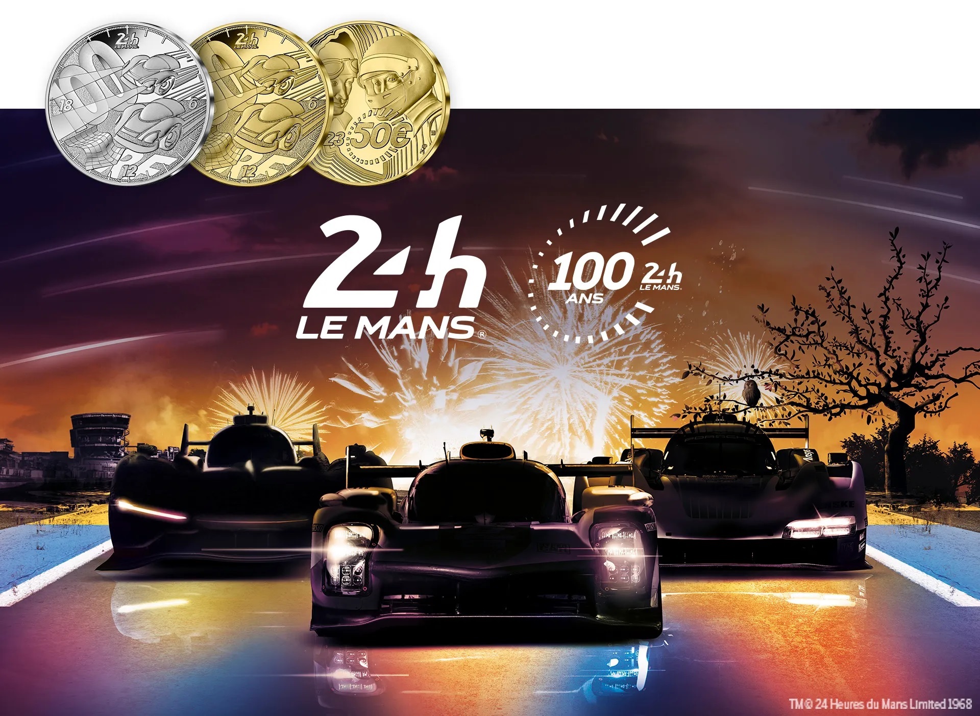 (EUR07.Proof.2023.10041375660000) 50 euro France 2023 Proof gold - 24 Hours of Le Mans (blog) (zoom)