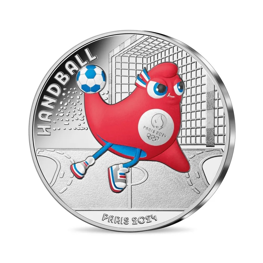10 euro France 2023 argent - Mascotte des Jeux Olympiques (handball) -  Elysées Numismatique