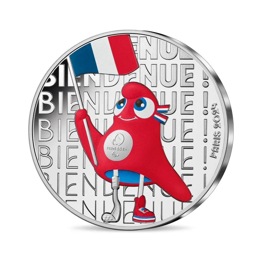 (EUR07.Unc.2023.10041374370005) 50 euro France 2023 silver - Mascot (welcome) Obverse (zoom)