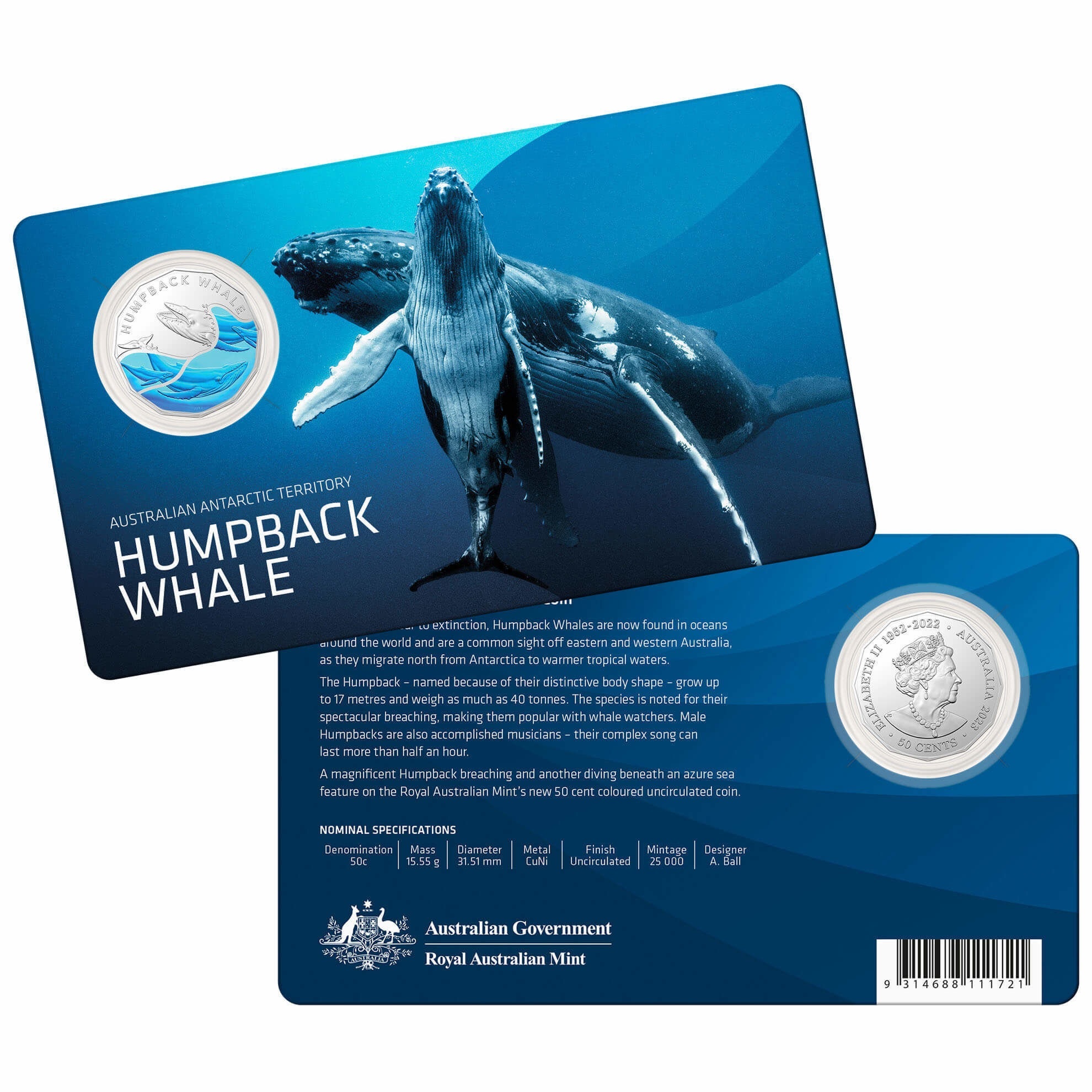 (W017.50.C.2023.11172) Australia 50 Cents Humpback Whale 2023 (packaging) (zoom)