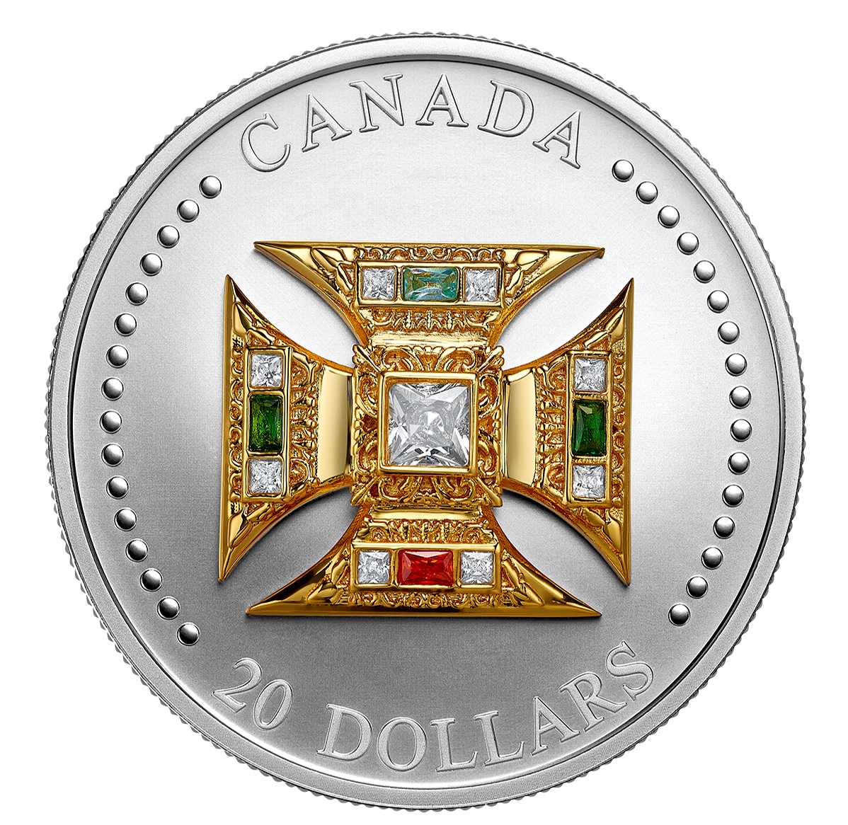 (W037.20.D.2023.206221) Canada 20 Dollars The St. Edward s Crown 2023 - Matte Proof silver Reverse (zoom)