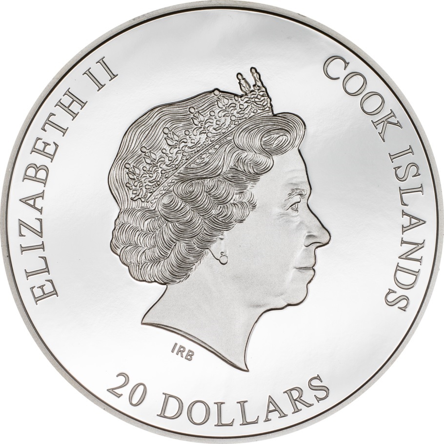 (W099.20.D.2023.30331) Cook Islands 20 Dollars Vault 2023 - Proof silver Obverse (zoom)