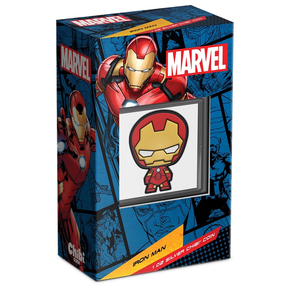 (W160.2.D.2023.30-01461) 2 $ Niue 2023 1 ounce Proof silver - Chibi Iron Man (packaging) (zoom)