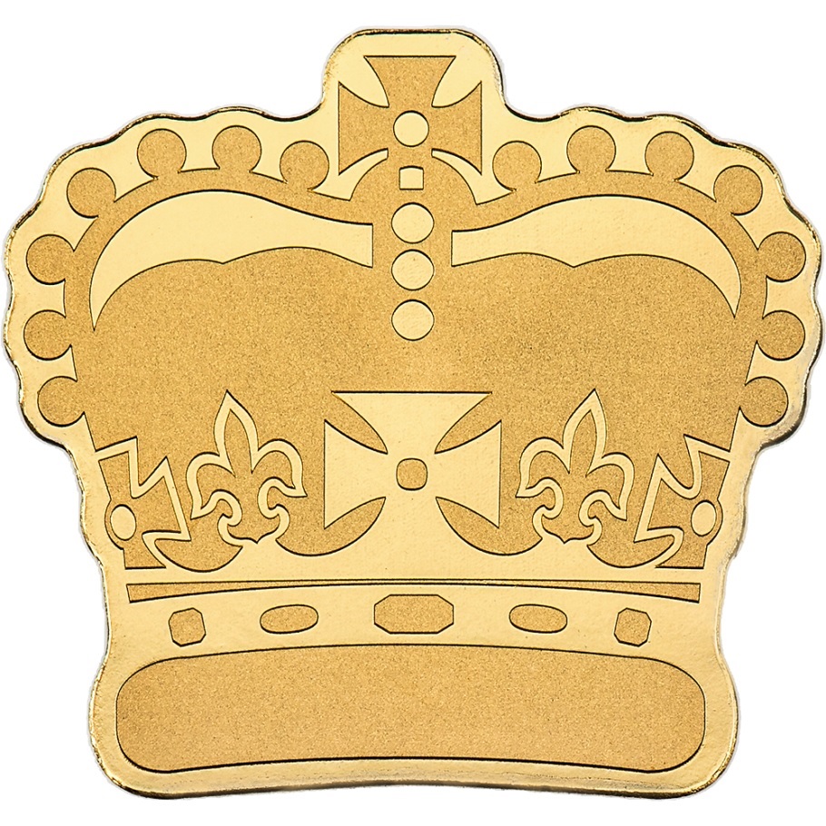 (W168.1.1.D.n.d._2023_.30446) Palau 1 Dollar Crown (2023) - Silk finish gold Reverse (zoom)