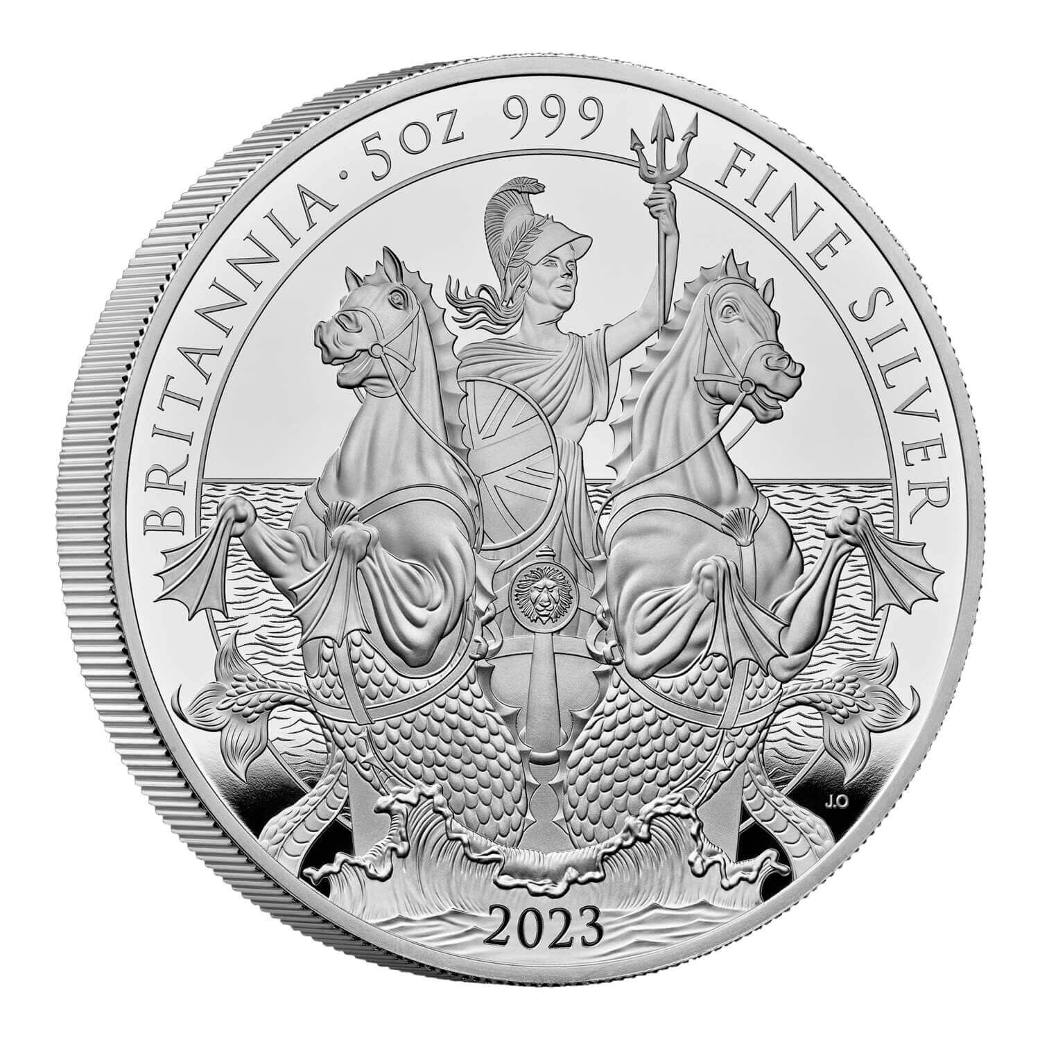 (W185.10.P.2023.BR23S5) 10 Pounds United Kingdom 2023 5 oz Proof silver - The Britannia Reverse (zoom)