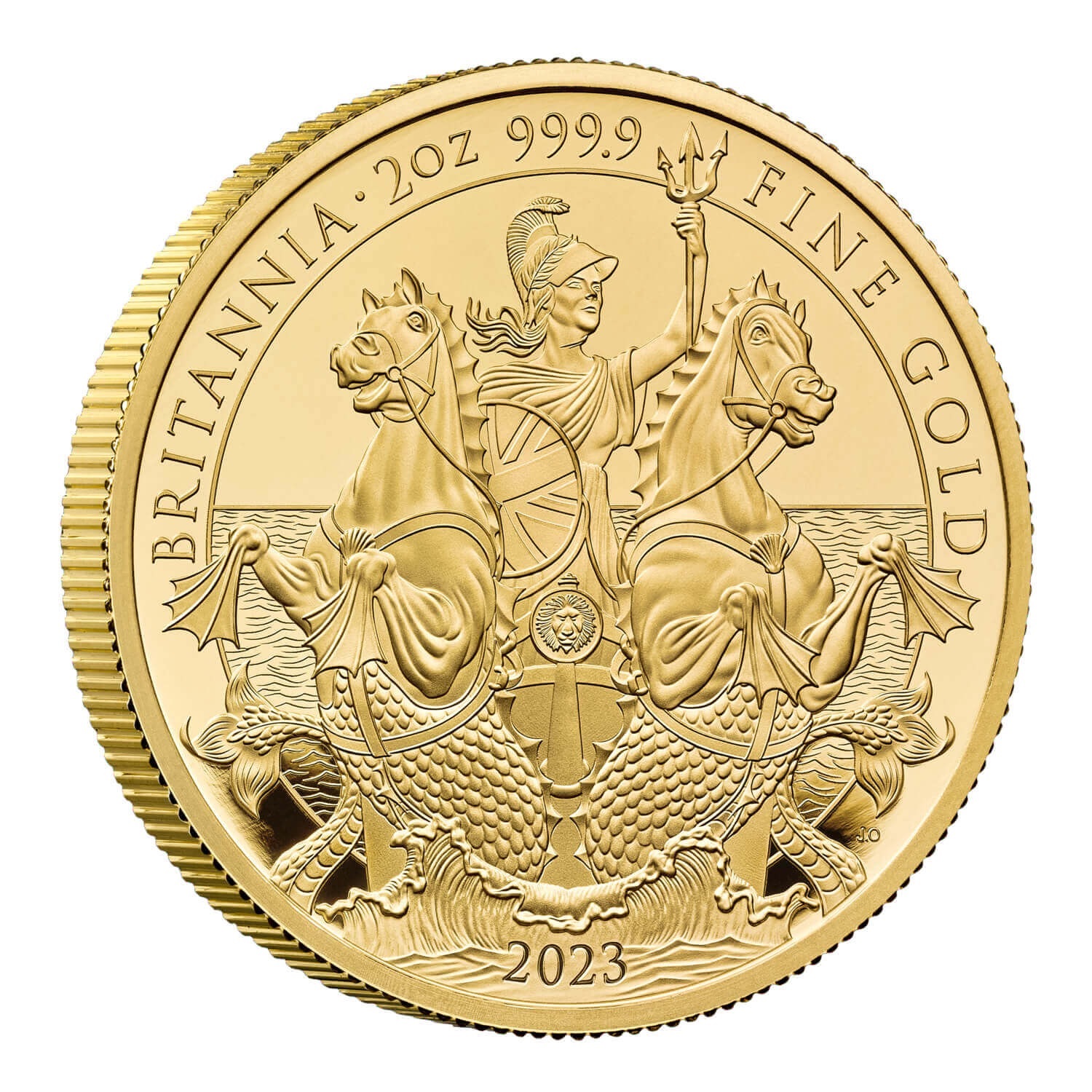 (W185.200.P.2023.BR23G2) 200 Pounds United Kingdom 2023 2 oz Proof gold - The Britannia Reverse (zoom)