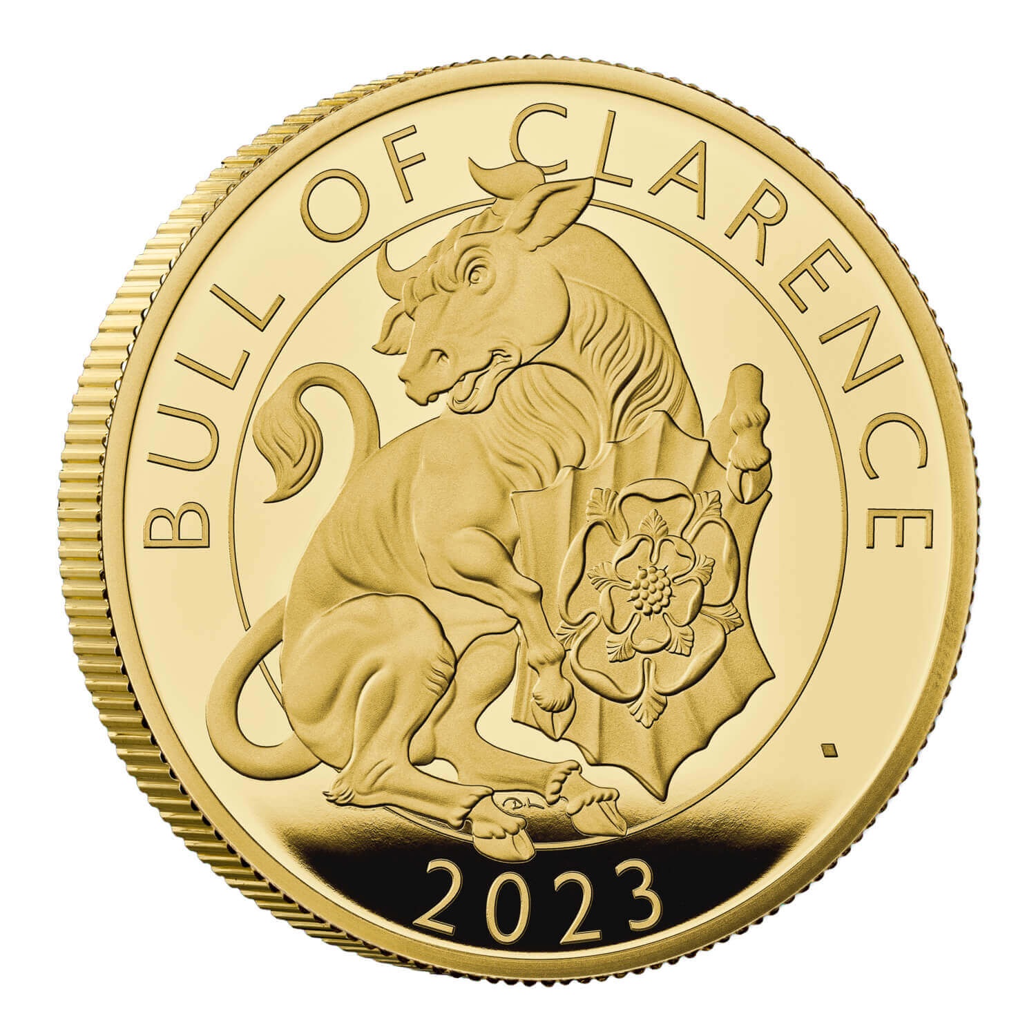 (W185.200.P.2023.UK23BCG2) 200 Pounds United Kingdom 2023 2 oz Proof gold - The Bull of Clarence Reverse (zoom)