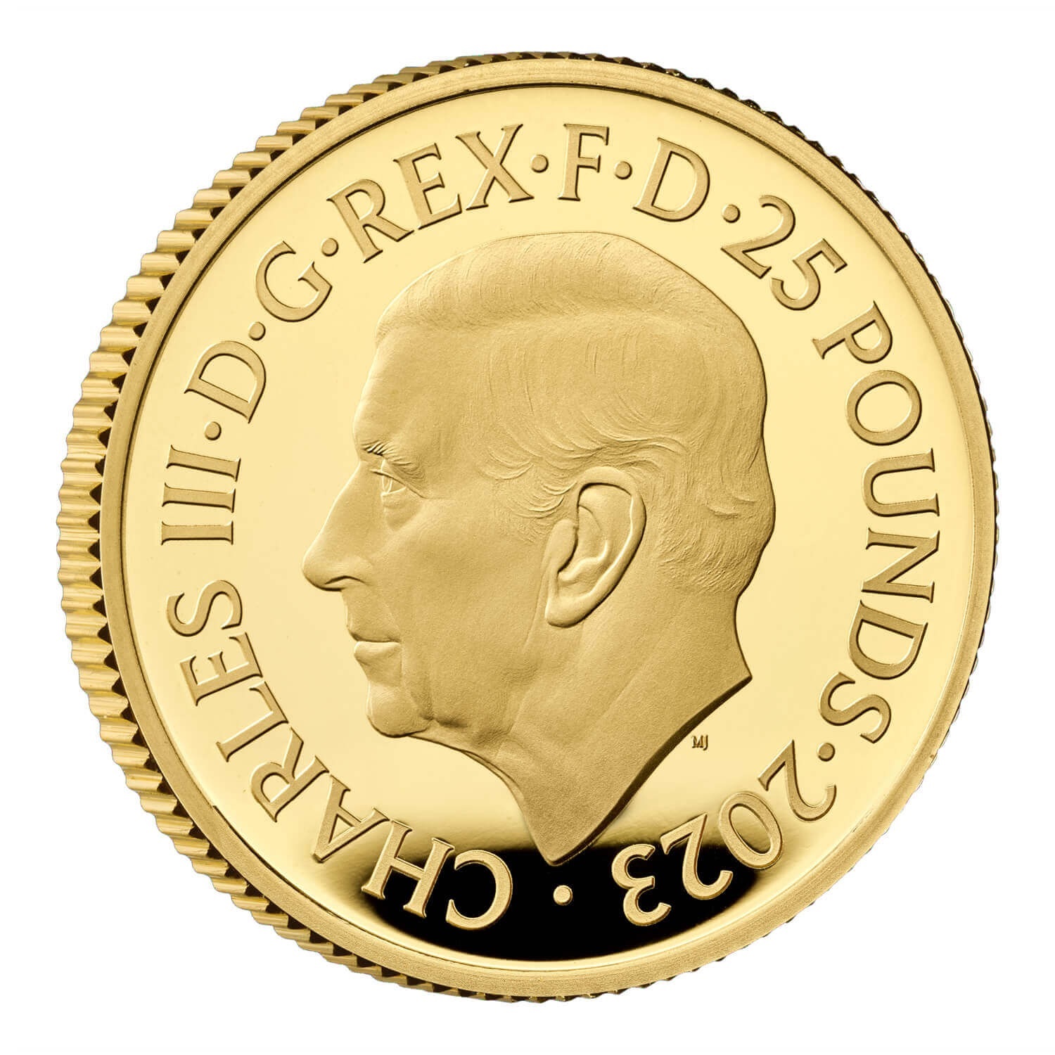 (W185.25.P.2023.BR23GQ) 25 Pounds United Kingdom 2023 quarter oz Proof gold - The Britannia Obverse (zoom)