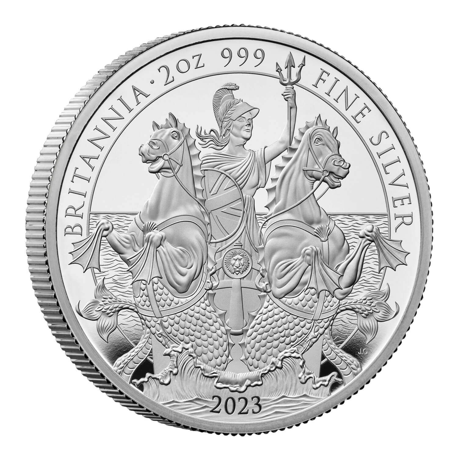 (W185.5.P.2023.BR23S2) 5 Pounds United Kingdom 2023 2 oz Proof silver - The Britannia Reverse (zoom)
