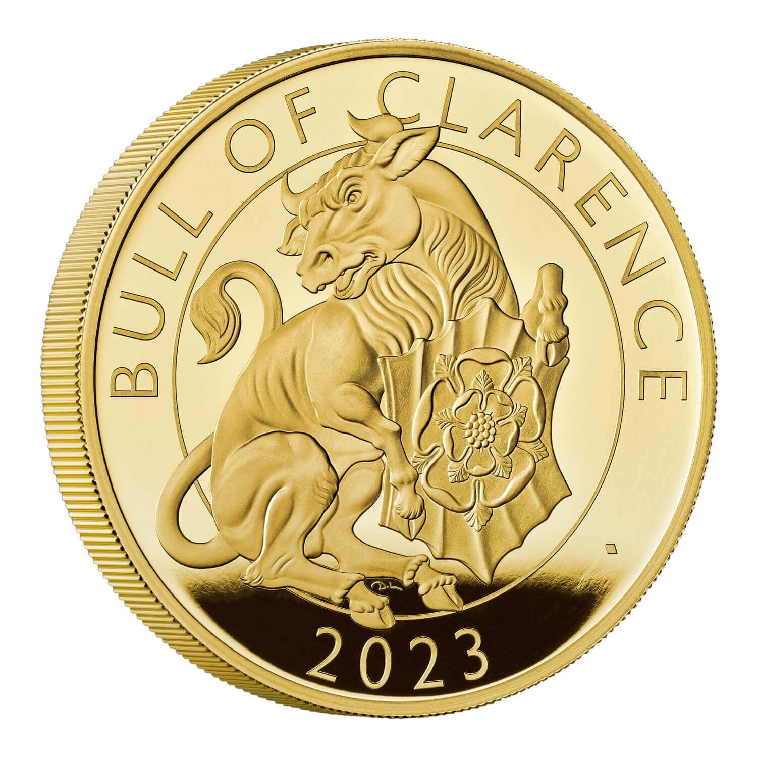 (W185.500.P.2023.UK23BCG5) 500 Pounds United Kingdom 2023 5 oz Proof gold - The Bull of Clarence Reverse (zoom)