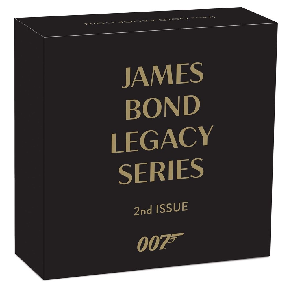 (W228.1.50.D.2023.23P43AAA) 50 $ Tuvalu 2023 quarter oz Proof gold - James Bond (Roger Moore) (box) (zoom)