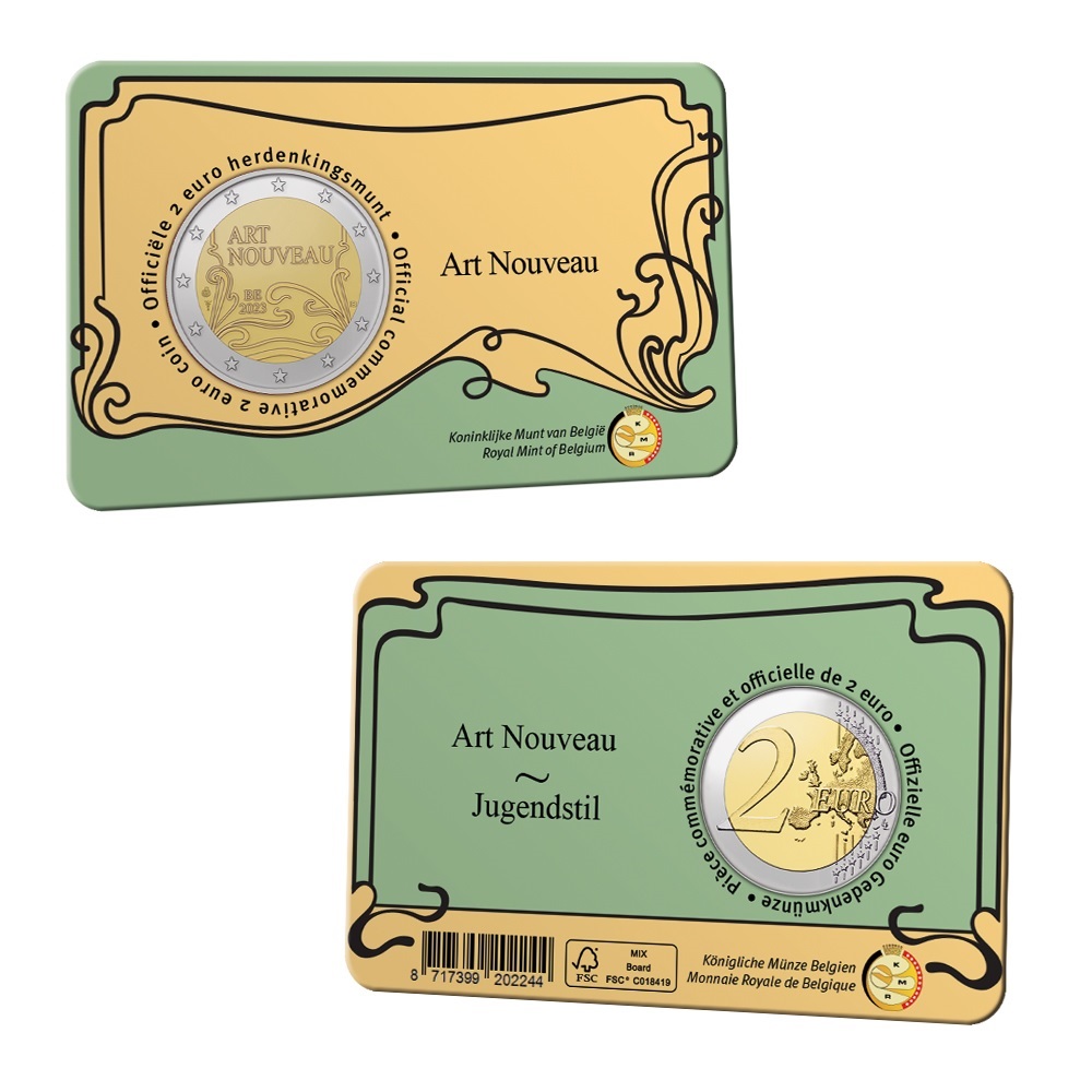 2 € Belgium 2023 BU - Art nouveau - Flemish legend (coincard) (zoom)