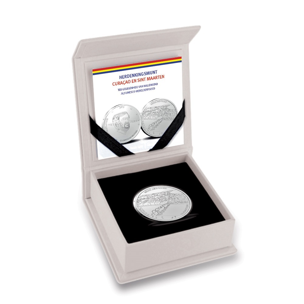 Curaçao & Sint Maarten 5 Gulden Willemstad 2023 - Proof Ag (case) (zoom)