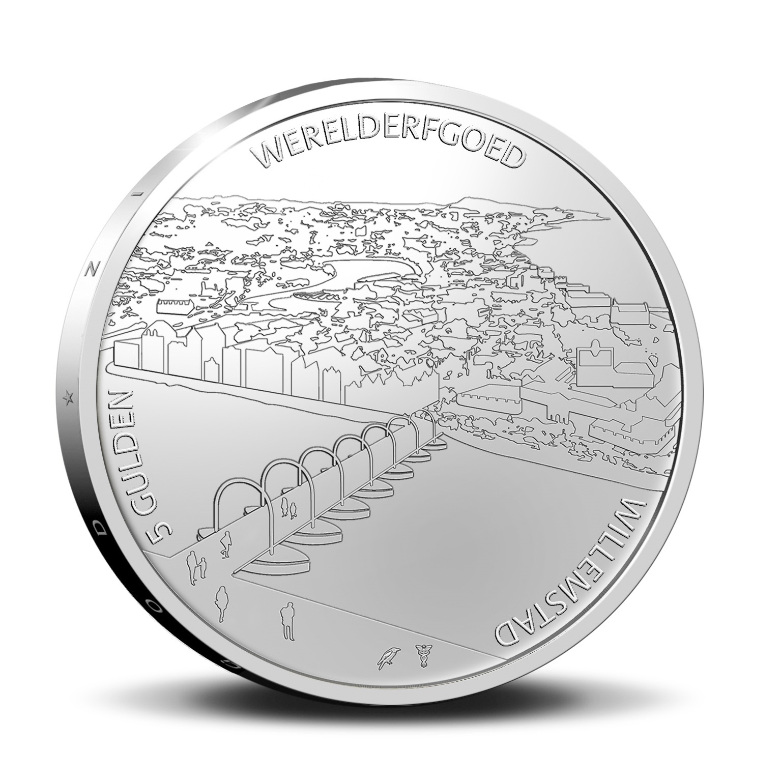 Curaçao & Sint Maarten 5 Gulden Willemstad 2023 - Proof silver Reverse (zoom)