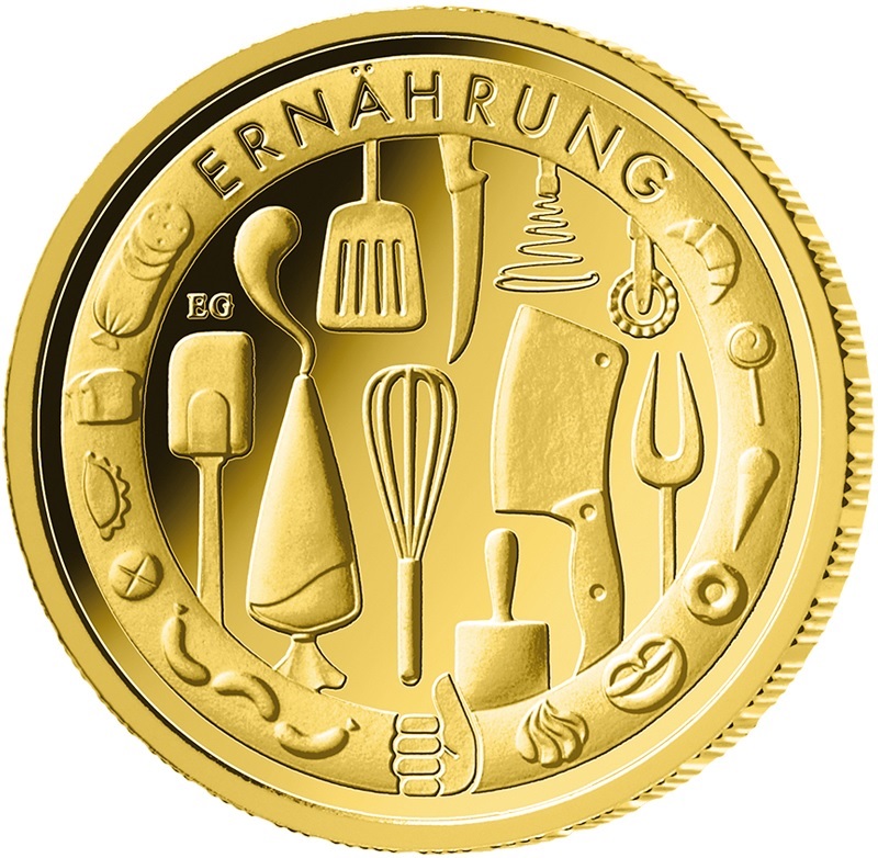 (EUR03.Proof.2023.SGM2301M44S5) 50 euro Germany 2023 D BU gold - Nutrition Reverse (zoom)