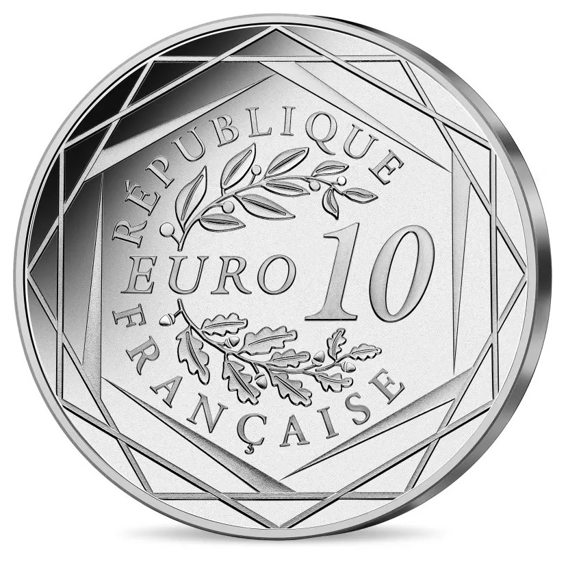 (EUR07.Unc.2023.10041377890005) 10 euro France 2023 silver - 10 Years of Pride Reverse (zoom)