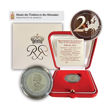 (EUR12.Proof.2023.2.E.) 2 euro commémorative Monaco 2023 BE - Rainier III