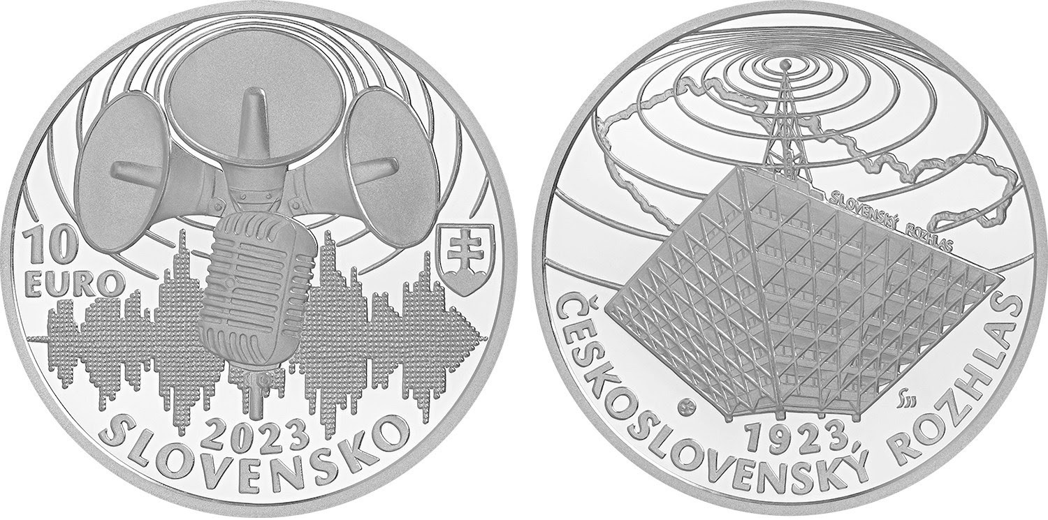 (EUR17.BU.2023.521115) 10 euro Slovakia 2023 BU silver - Czechoslovak Radio (zoom)