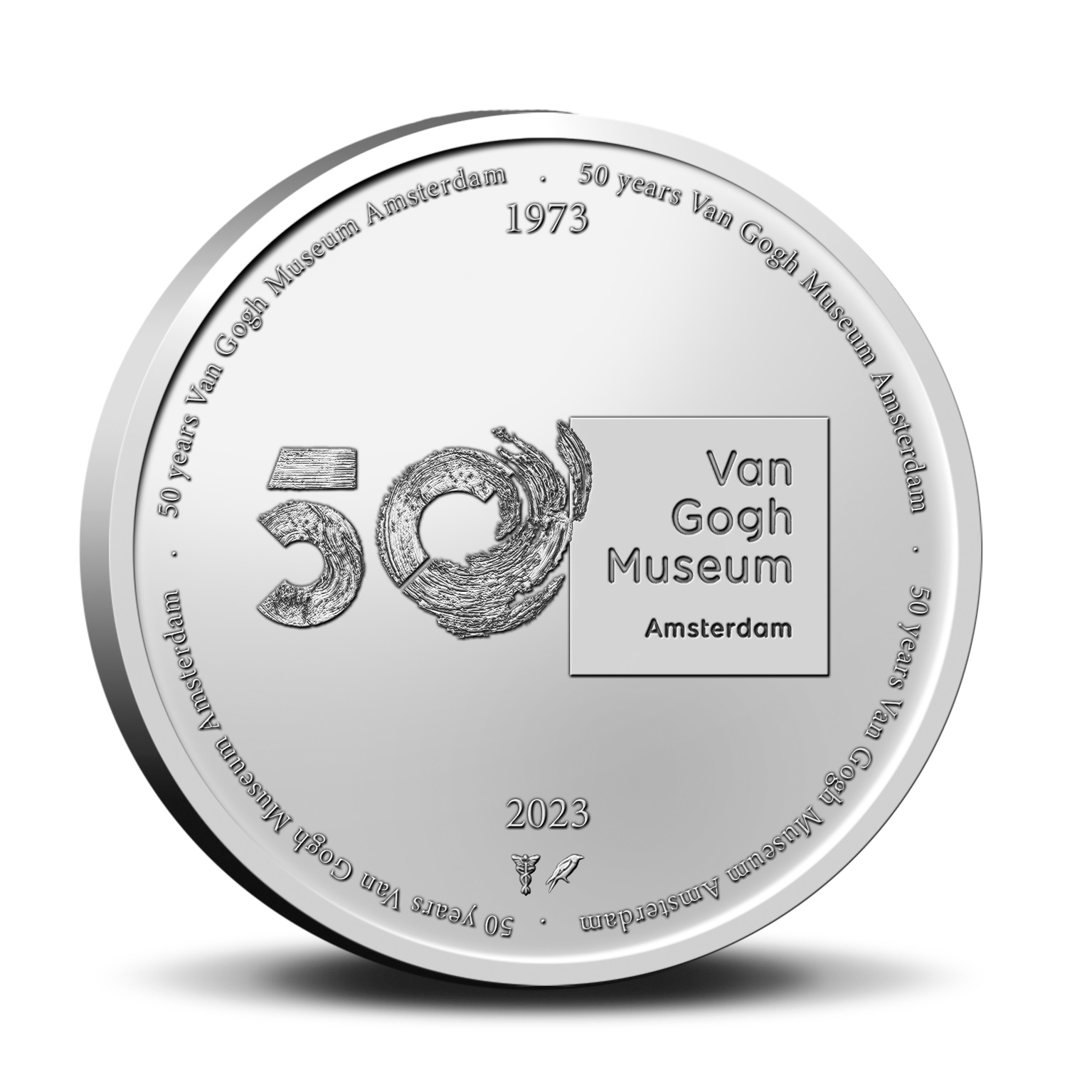 (KNM.2023.0116500) 50 euro cent & medal Netherlands 2023 BU - Van Gogh Museum (medal reverse) (zoom)