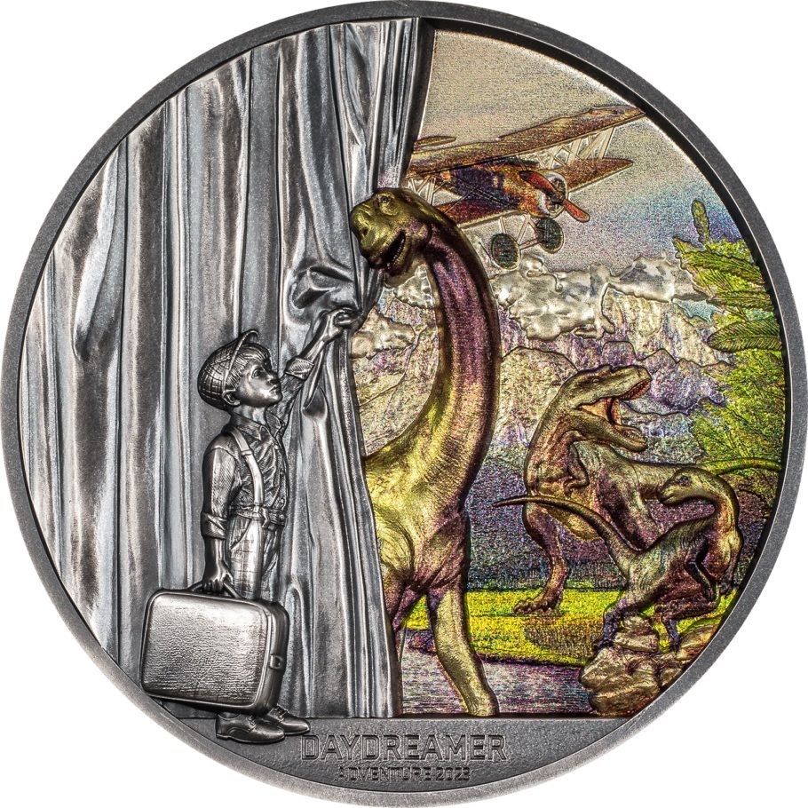 (W168.1.10.D.2023.30321) Palau 10 Dollars Daydreamer Adventure 2023 - Antique silver Reverse (zoom)