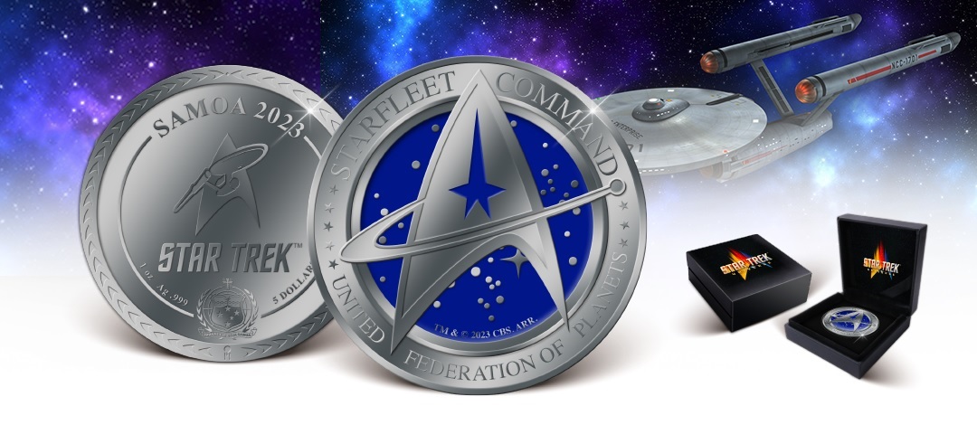 (W193.1.5.D.2023.1.oz.Ag.2) 5 $ Samoa 2023 1 ounce Antique silver - Starfleet Command (blog illustration) (zoom)