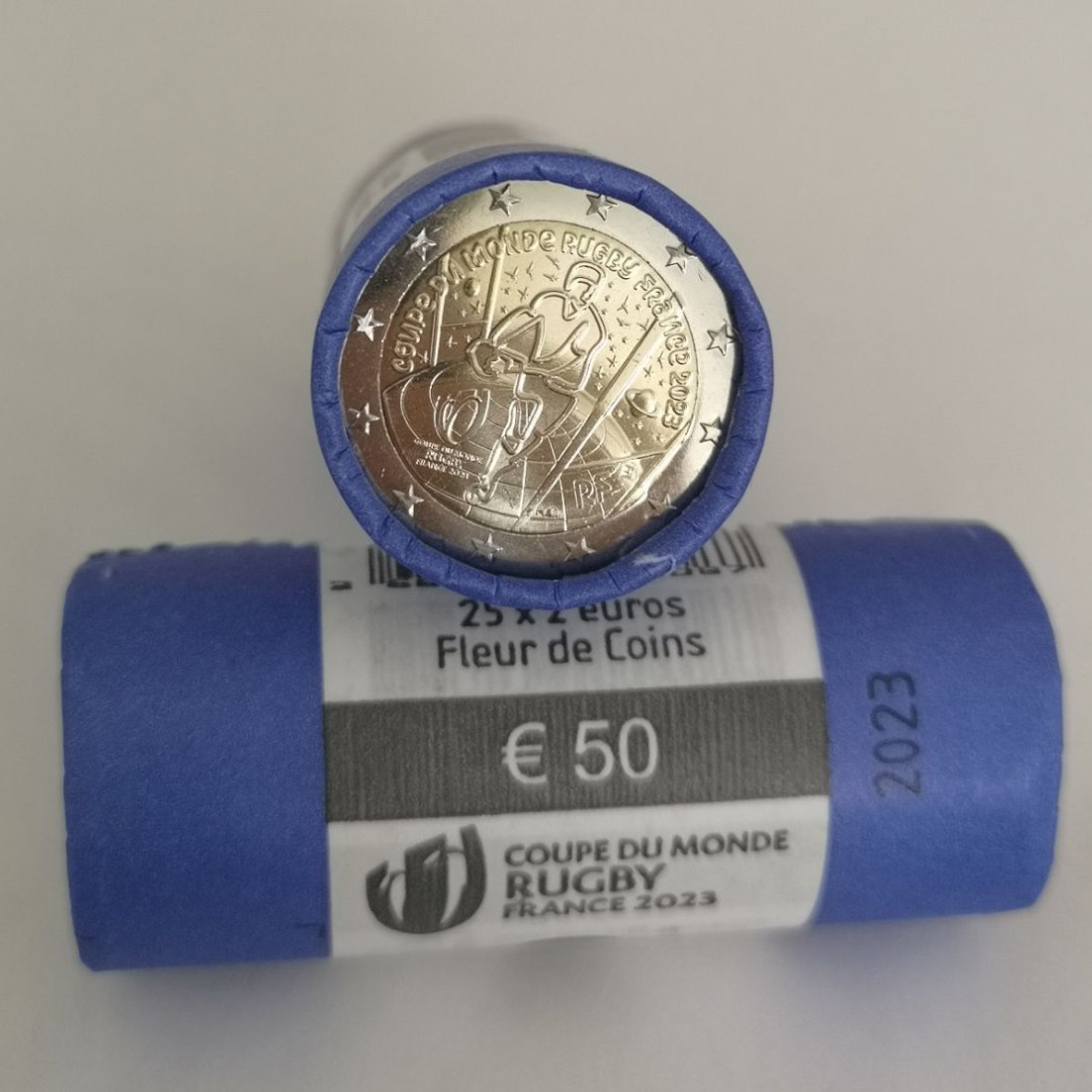 2 euro roll France 2023 - Rugby World Cup, France 2023 (zoom)