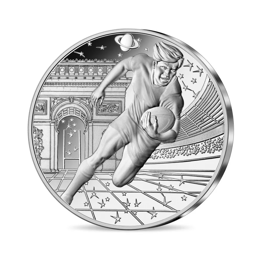 (EUR07.Proof.2023.10041380630000) 10 euro France 2023 Proof silver - Rugby World Cup Obverse (zoom)