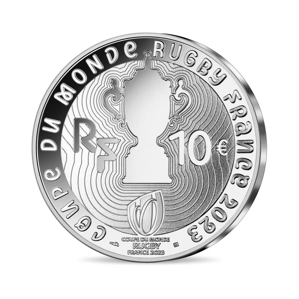 (EUR07.Proof.2023.10041380630000) 10 euro France 2023 Proof silver - Rugby World Cup Reverse (zoom)