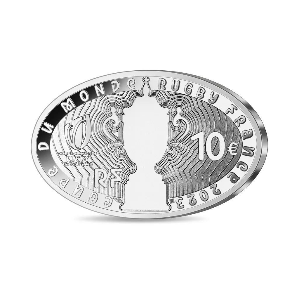 (EUR07.Proof.2023.10041380680000) 10 euro France 2023 Proof silver - Rugby World Cup Reverse (zoom)