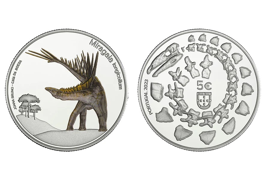 (EUR15.Proof.2023.1024304) 5 euro Portugal 2023 Proof silver - Miragaia longicollum (zoom)