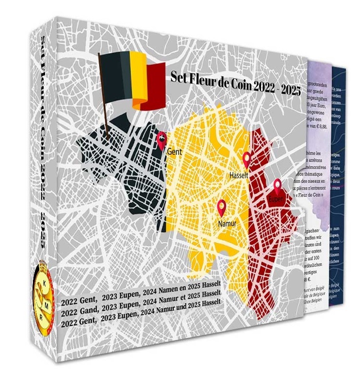 (MAT.MRB.sleeve.1) Sleeve Royal Mint of Belgium for BU coin sets from 2022 to 2025 (zoom)