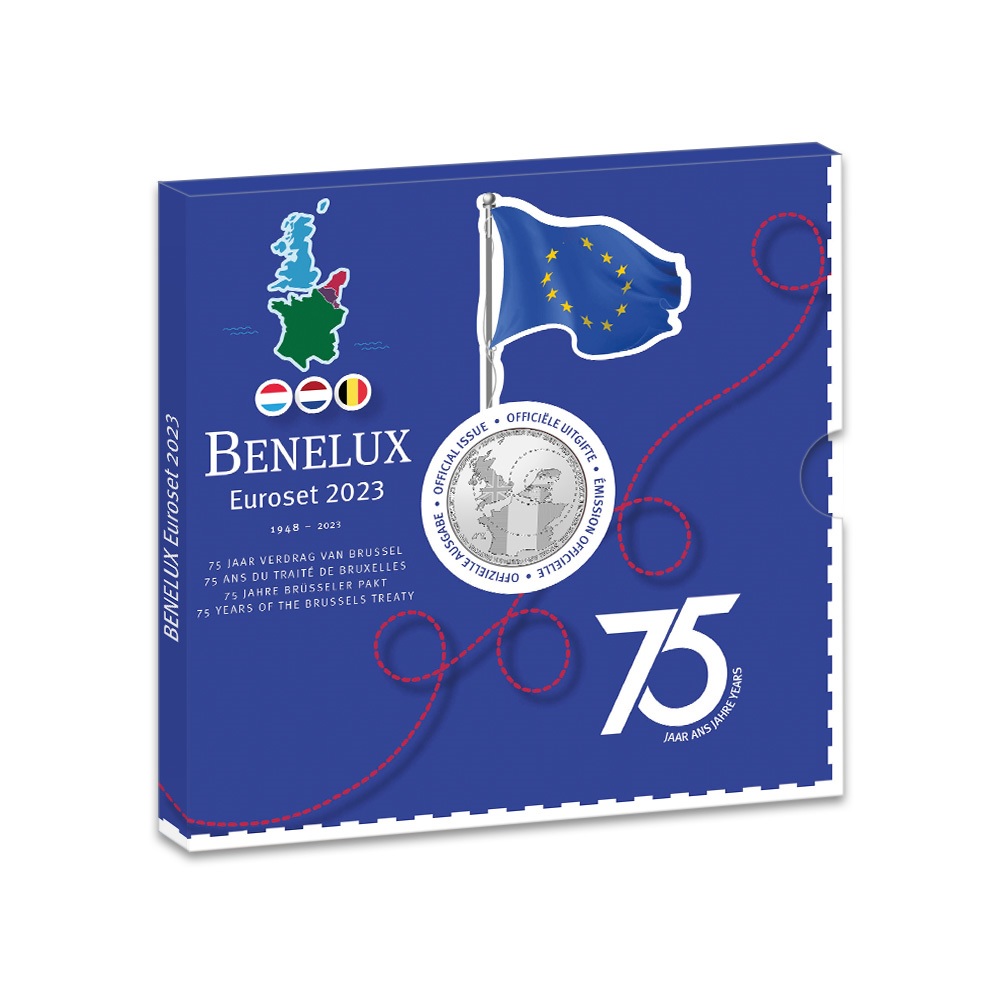 BU coin set Benelux 2023 (75 years of the Brussels Treaty) (zoom)