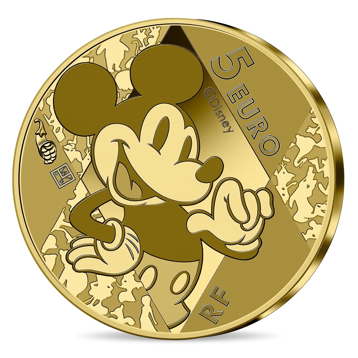 (EUR07.Proof.2023.10041378020000) 5 euro France 2023 Proof gold - Disney Studios 100 Years (Minnie Mouse) Reverse (zoom)