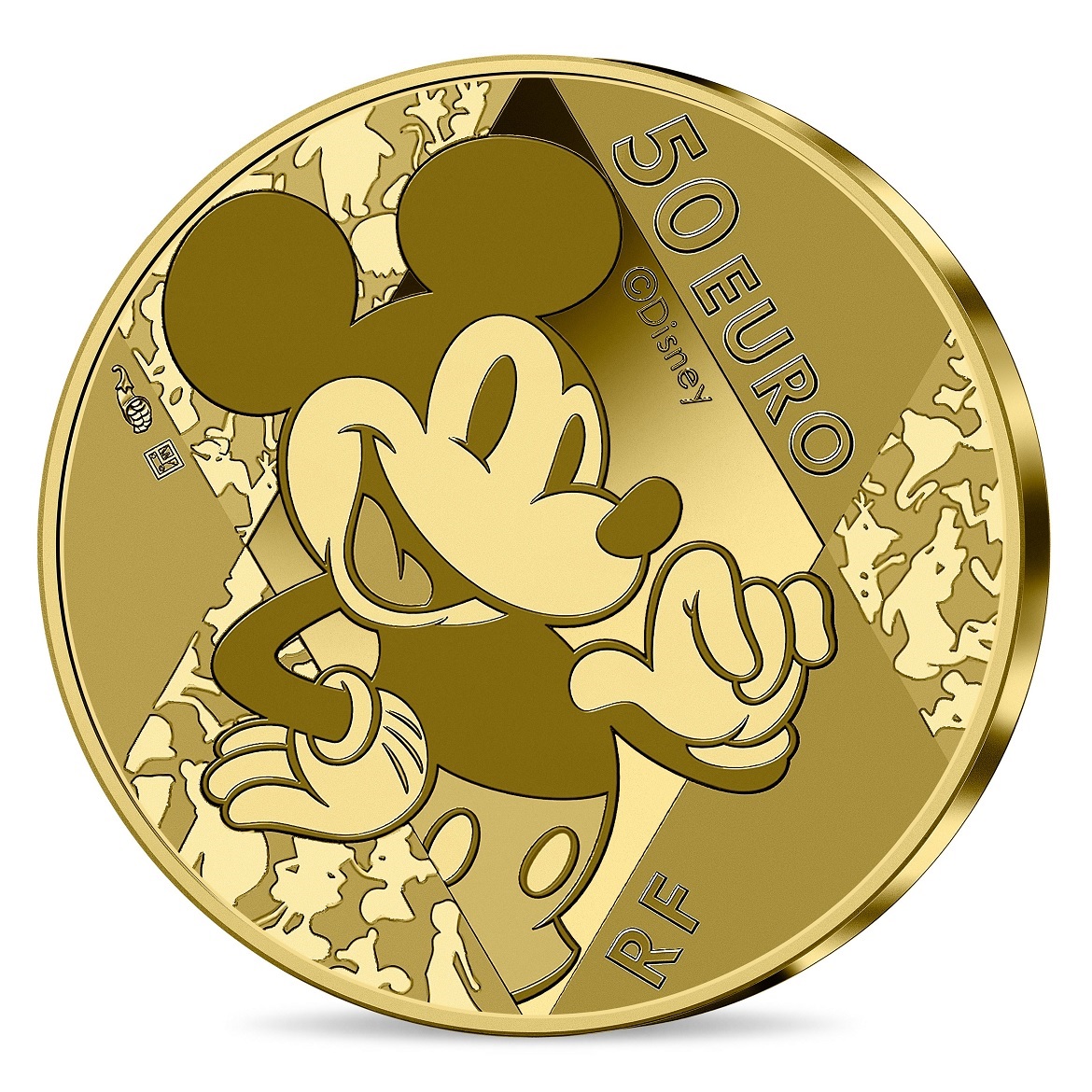 (EUR07.Proof.2023.10041378030000) 50 euro France 2023 Proof gold - Disney Studios 100 Years (Mickey Mouse) Reverse (zoom)