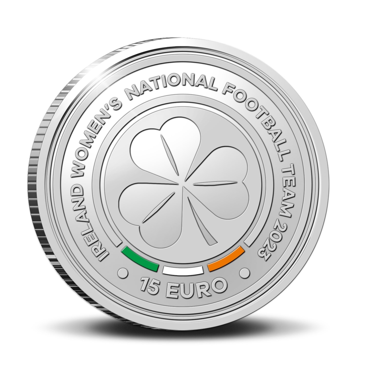 (EUR09.Proof.2023.IE2410) 15 euro Ireland 2023 Proof silver - Ireland Women s football team Reverse (zoom)