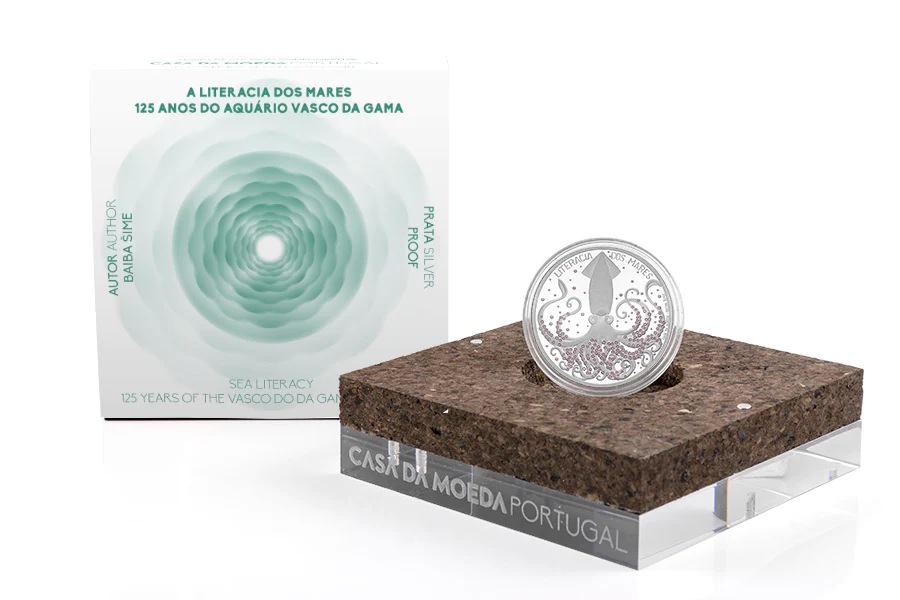 (EUR15.Proof.2023.1025992) 7 € and a half Portugal 2023 Proof Ag - Vasco da Gama Aquarium (packaging) (zoom)