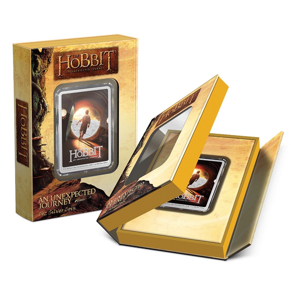 (W160.2.D.2023.30-01433) 2 $ Niue 2023 1 ounce Proof Ag - The Hobbit - An Unexpected Journey (packaging) (zoom)