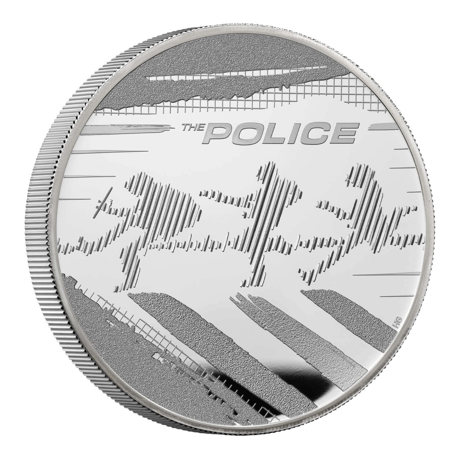 (W185.10.P.2023.UK23P5SP) 10 Pounds United Kingdom 2023 5 oz Proof silver - The Police Reverse (zoom)