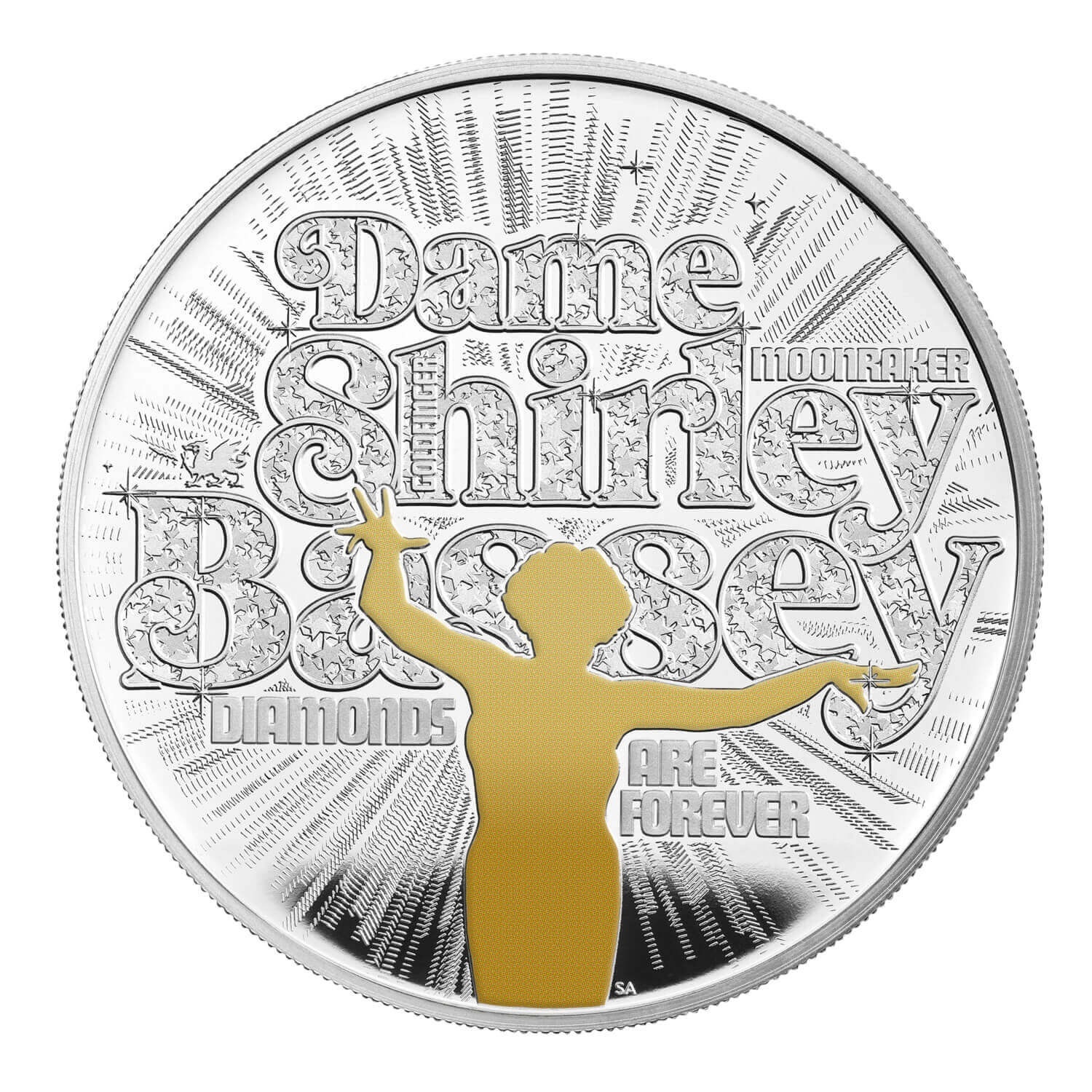 (W185.2.P.2023.UK23SB1SP) 2 Pounds United Kingdom 2023 1 oz Proof silver - Dame Shirley Bassey Reverse (zoom)