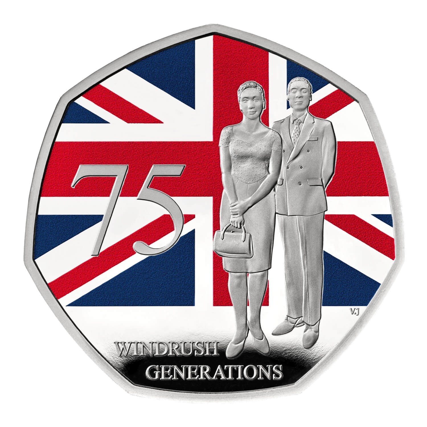 (W185.50.P.2023.UK23WGSP) United Kingdom 50 Pence Windrush Generation 2023 - Proof silver Reverse (zoom)