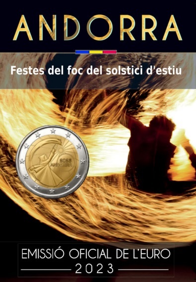 2 € commemorative coin Andorra 2023 BU - Summer Solstice Festival (packaging) (zoom)