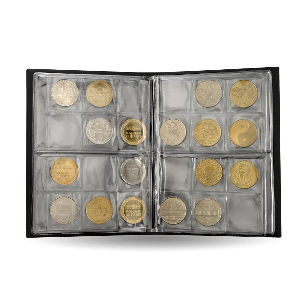 Album de collection de pièces de monnaie numismatique avec espace