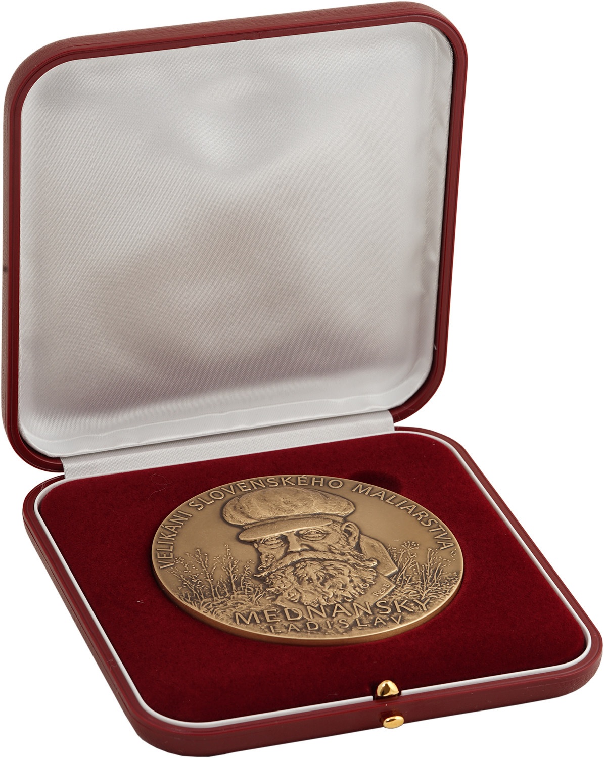 (MEDW201.670505) Brass medal - 170th anniversary of the birth of Ladislav Medňanský (case) (zoom)