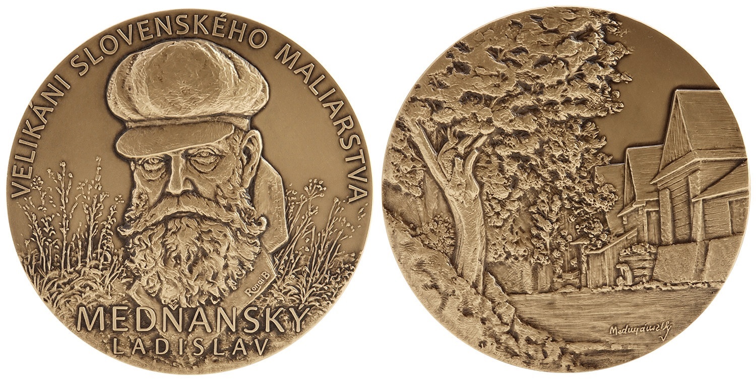 (MEDW201.670505) Brass medal - 170th anniversary of the birth of Ladislav Medňanský (zoom)