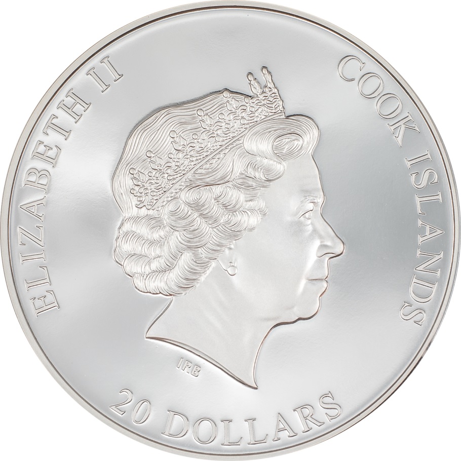(W099.20.D.2023.30400) Cook Islands 20 Dollars Alcatraz Island 2023 - Proof silver Obverse (zoom)
