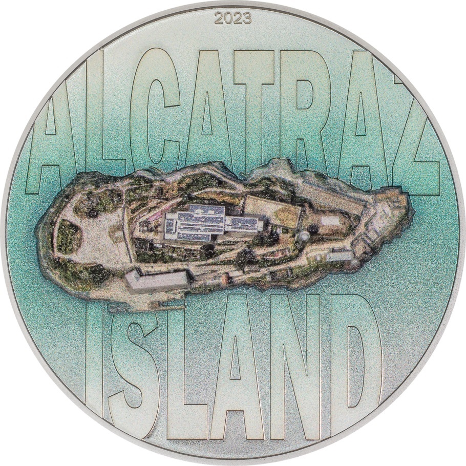 (W099.20.D.2023.30400) Cook Islands 20 Dollars Alcatraz Island 2023 - Proof silver Reverse (zoom)